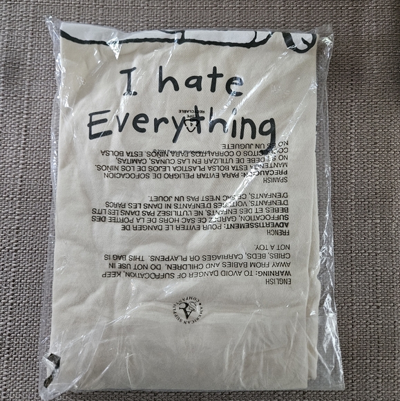 Riot Society Peanuts Snoopy & Woodstock I Hate Everything Shirt Boyfriend Fit SM - Picture 3 of 6